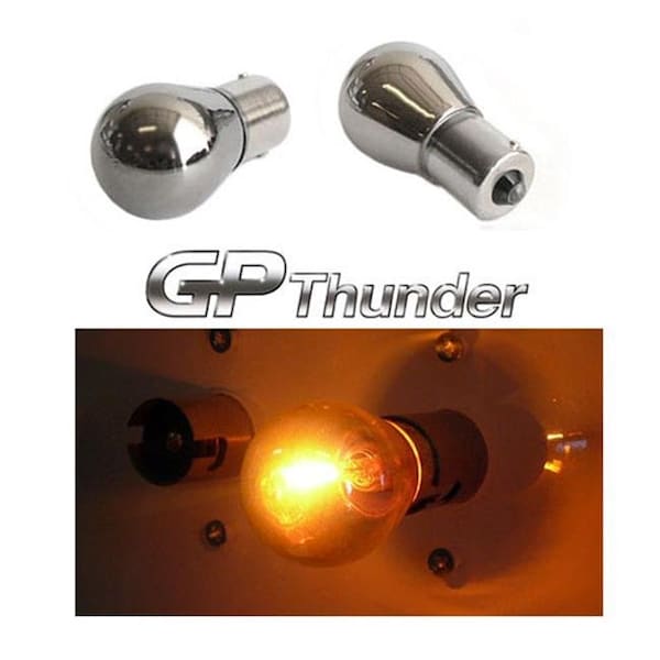 Gp-Thunder GP-Thunder GP-1156-CA Chrome Silver Amber Light Bulb Straight Pin GP-1156-CA - main